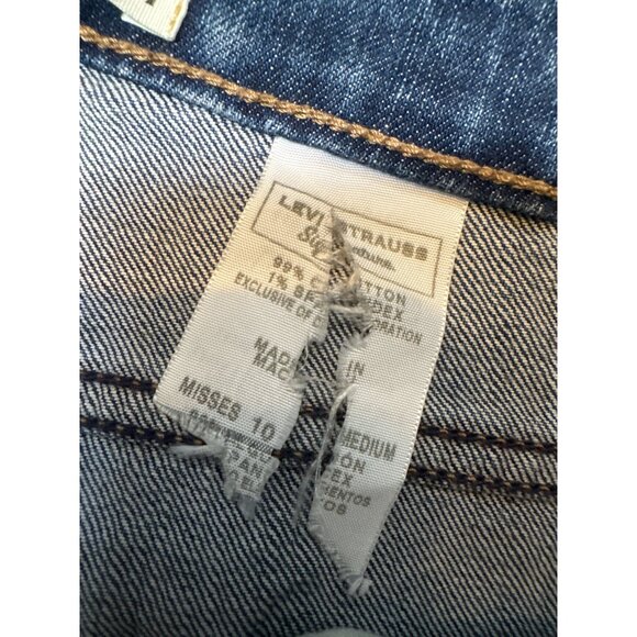 Levis Strauss Misses 515 Mid Rise Bootcut Jeans Size 10 Medium Dark Denim - Picture 2 of 10